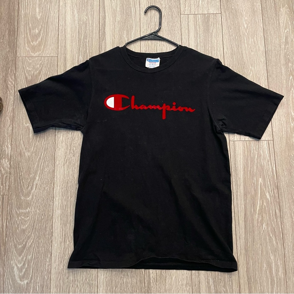Men’s Black-Red Champion T-shirt